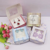 10Pcs Pink Plaid Strawberry Flower Candy Plane Box