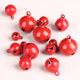 10Pcs Iron Jingle Bells Red Christmas Tree Ornaments DIY Jewelry Making