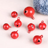 10Pcs Iron Jingle Bells Red Christmas Tree Ornaments DIY Jewelry Making