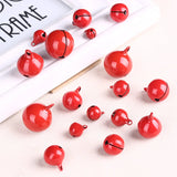 10Pcs Iron Jingle Bells Red Christmas Tree Ornaments DIY Jewelry Making