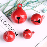 10Pcs Iron Jingle Bells Red Christmas Tree Ornaments DIY Jewelry Making
