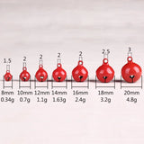 10Pcs Iron Jingle Bells Red Christmas Tree Ornaments DIY Jewelry Making