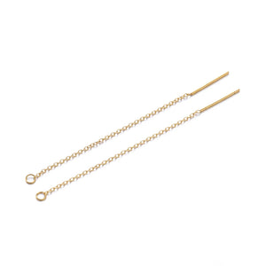 10Pcs Stainless Steel Tassel Chain Drop Earrings DIY Jewelry