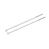 10Pcs Stainless Steel Tassel Chain Drop Earrings DIY Jewelry
