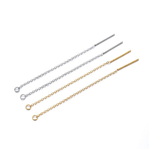 10Pcs Stainless Steel Tassel Chain Drop Earrings DIY Jewelry