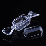 10Pcs Jewelry Candy Little Box 8*2.2CM Pink Yellow Transparent Plastic Packaging