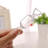 10Pcs Jewelry Candy Little Box 8*2.2CM Pink Yellow Transparent Plastic Packaging