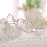 10Pcs Jewelry Candy Little Box 8*2.2CM Pink Yellow Transparent Plastic Packaging