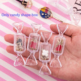 10Pcs Candy Shape Plastic Box for Jewelry Packaging