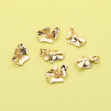 10Pcs Plated Brass Orchid Pendant Charm, DIY Flower Supplies