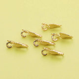 10Pcs Plated Brass Orchid Pendant Charm, DIY Flower Supplies