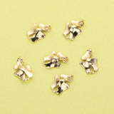 10Pcs Plated Brass Orchid Pendant Charm, DIY Flower Supplies