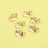 10Pcs Plated Brass Orchid Pendant Charm, DIY Flower Supplies