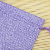 10Pcs Purple Linen Drawstring Pouch Jewelry Bag Christmas/Wedding Gift Gunny Bag