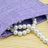 10Pcs Purple Linen Drawstring Pouch Jewelry Bag Christmas/Wedding Gift Gunny Bag