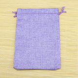 10Pcs Purple Linen Drawstring Pouch Jewelry Bag Christmas/Wedding Gift Gunny Bag