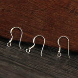 10Pcs 925 Sterling Silver Earring Hooks Leverback Earwire Components