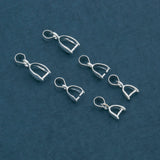 10Pcs 925 Sterling Silver Plated Melon Seed Buckle Copper Jewelry Findings