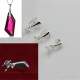 10Pcs 925 Sterling Silver Plated Melon Seed Buckle Copper Jewelry Findings