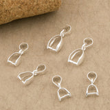10Pcs 925 Sterling Silver Plated Melon Seed Buckle Copper Jewelry Findings