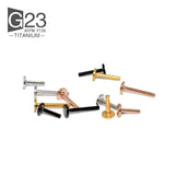 10Pcs Titanium Base For Labret Nose Piercing 14G 16G