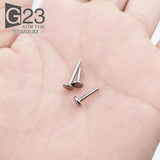 10Pcs Titanium Base For Labret Nose Piercing 14G 16G