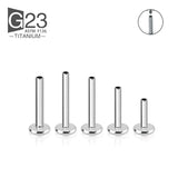 10Pcs Titanium Base For Labret Nose Piercing 14G 16G