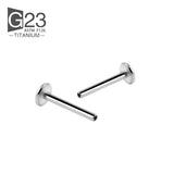10Pcs Titanium Base For Labret Nose Piercing 14G 16G