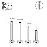 10Pcs Titanium Base For Labret Nose Piercing 14G 16G