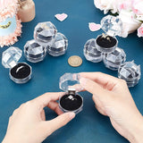 10Pcs Acrylic Crystal Ring Boxes Storage Display Box Organizer