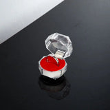 10Pcs Acrylic Crystal Ring Boxes Storage Display Box Organizer