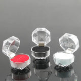 10Pcs Acrylic Crystal Ring Boxes Storage Display Box Organizer