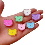 10Pcs Acrylic Bear Loose Beads Cartoon Animal Charm for DIY Jewelry Making