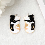 10Pcs Acrylic Embrace Cats Charms Punk Style Crafts For DIY Making