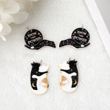 10Pcs Acrylic Embrace Cats Charms Punk Style Crafts For DIY Making