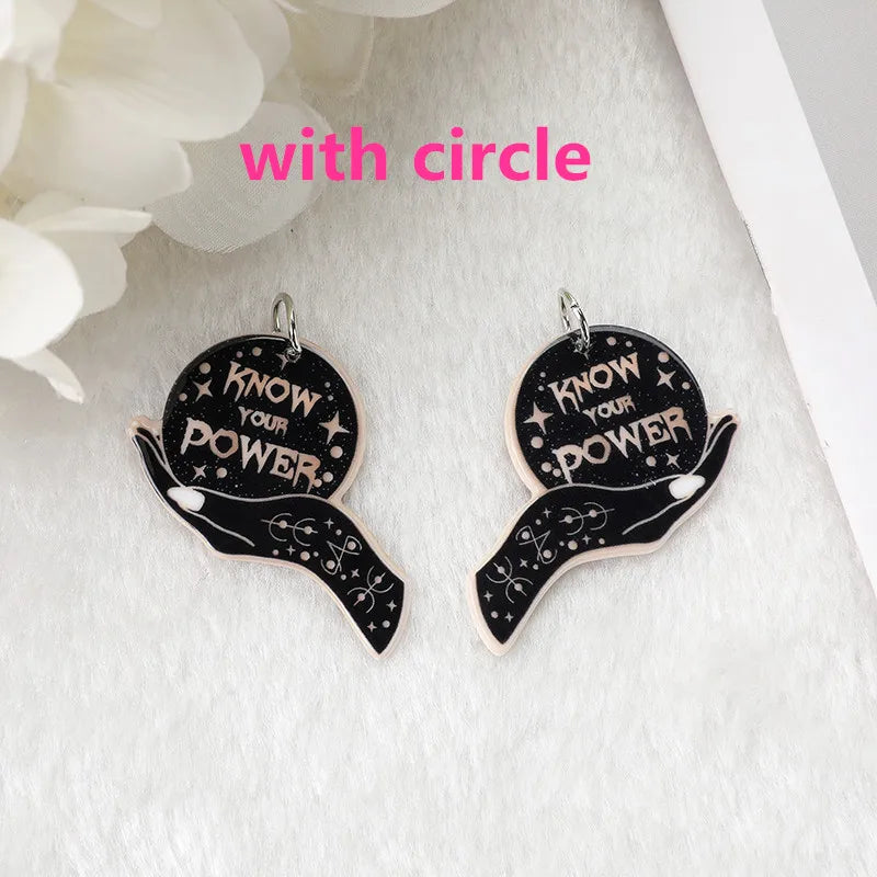 10Pcs Acrylic Embrace Cats Charms Punk Style Crafts For DIY Making