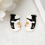 10Pcs Acrylic Embrace Cats Charms Punk Style Crafts For DIY Making