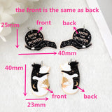 10Pcs Acrylic Embrace Cats Charms Punk Style Crafts For DIY Making