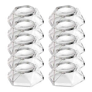 10Pcs Acrylic Sphere Display Stand Holder - Clear Crystal Ball Base