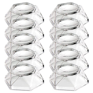 10Pcs Acrylic Sphere Display Stand - Clear Crystal Ball Holder
