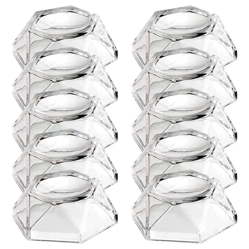 10Pcs Acrylic Sphere Display Stand - Clear Crystal Ball Holder