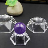 10Pcs Acrylic Sphere Display Stand - Clear Crystal Ball Holder