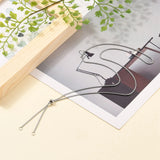 10Pcs Stainless Steel Box Chain Slider Necklace with Stopper Beads