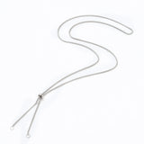 10Pcs Stainless Steel Box Chain Slider Necklace with Stopper Beads
