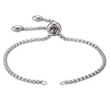 10Pcs Adjustable Stainless Steel Slider Chain Bracelet Charm Links