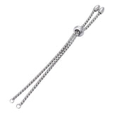 10Pcs Adjustable Stainless Steel Slider Chain Bracelet Charm Links