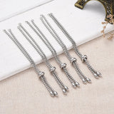 10Pcs Adjustable Stainless Steel Slider Chain Bracelet Charm Links