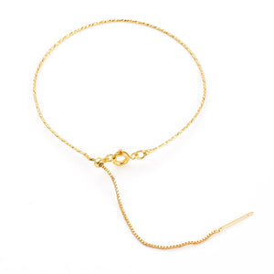 10Pcs Brass Chain Slider Bracelet Necklaces for DIY Jewelry Making