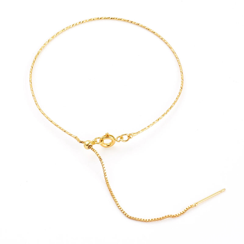 10Pcs Brass Chain Slider Bracelet Necklaces for DIY Jewelry Making