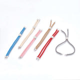 10Pcs Adjustable Cotton Cord Bracelet 18K Beads Charms DIY